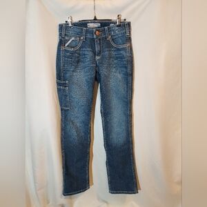 Ariat Women's Rebar Mid Rise  Straight Leg Trouser Jeans With Cargo Pocket 27R